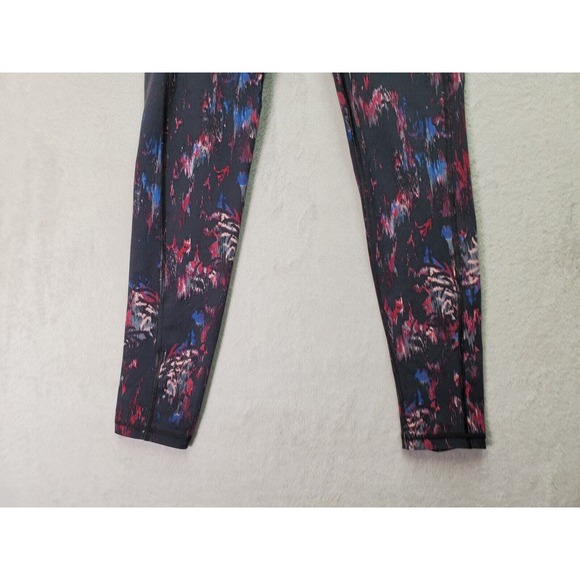 Victoria Sport Leggings Women Medium Multicolor Mesh Lace Up Panel Elastic Waist - Picture 3 of 6